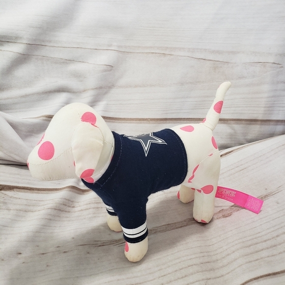 Pink Victoria's Secret Dallas Cowboys Collector Dog Cloth Plush 5th Ocean 7" 12 - Picture 1 of 13